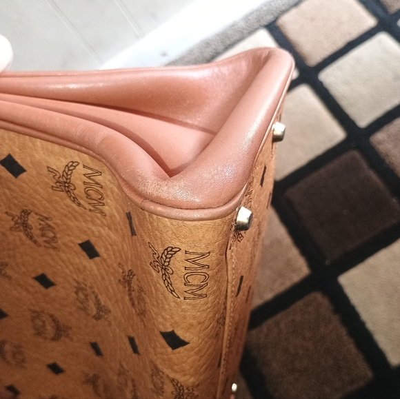 MCM VINTAGE COGNAC KELLY BAG - Picture 5 of 13